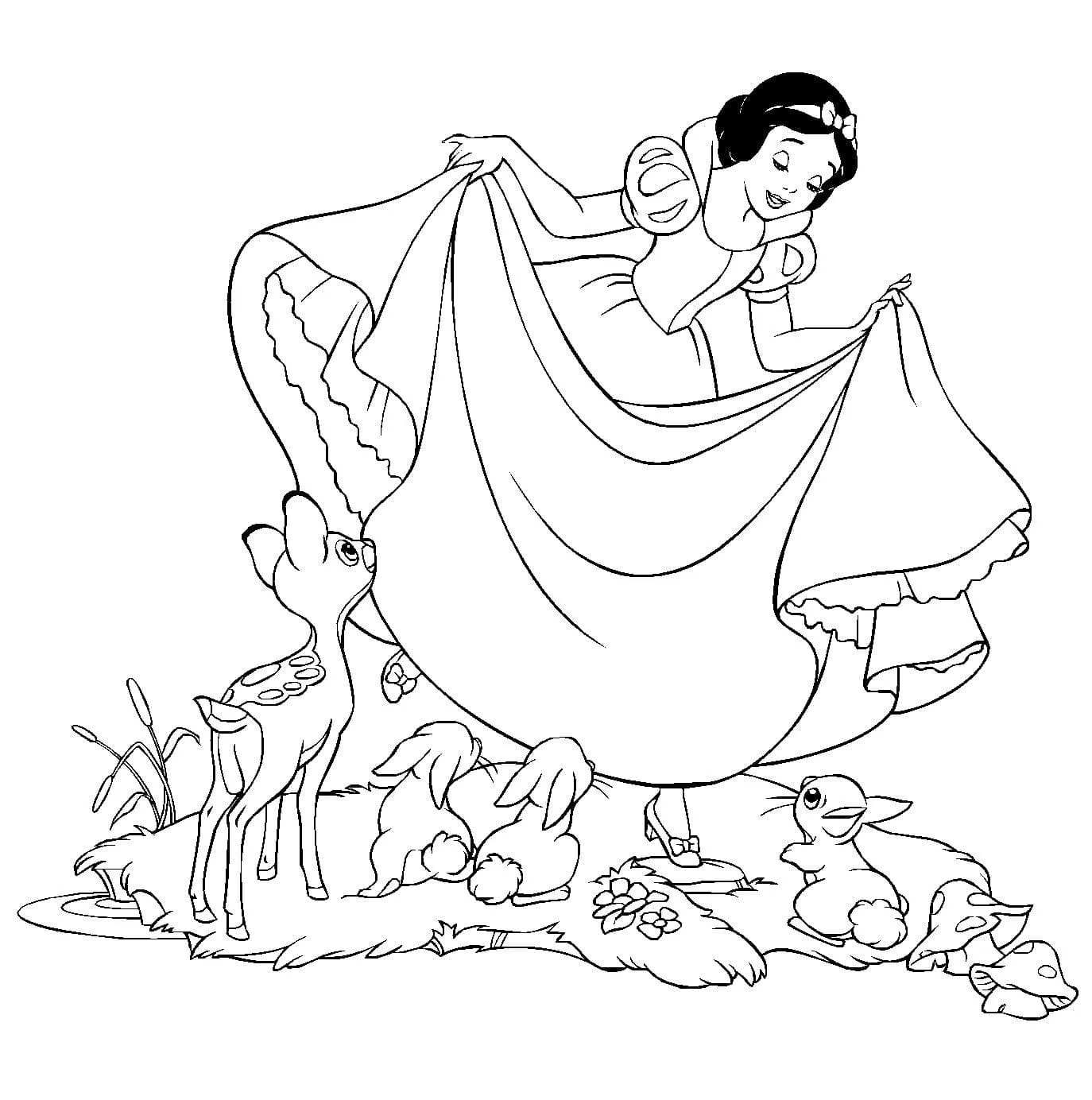 Dibujos para colorear e imprimir Snow White