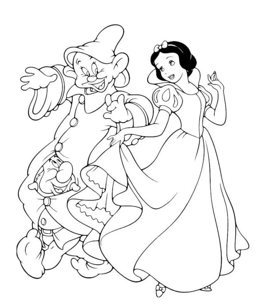 Dibujos para colorear e imprimir Snow White