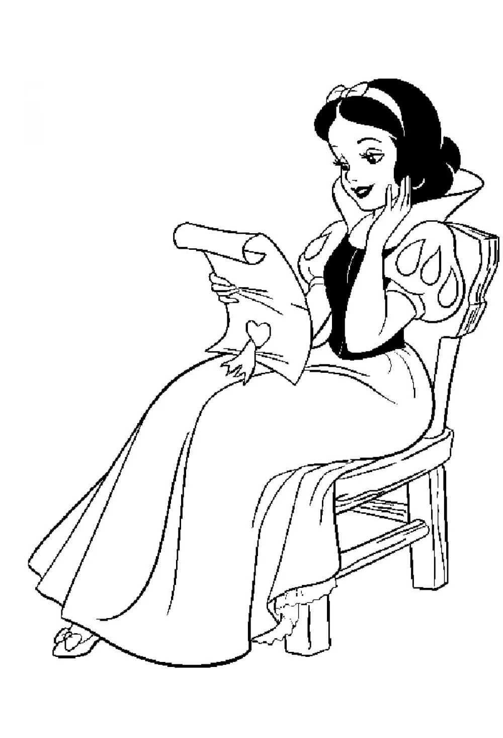 Dibujos para colorear e imprimir Snow White