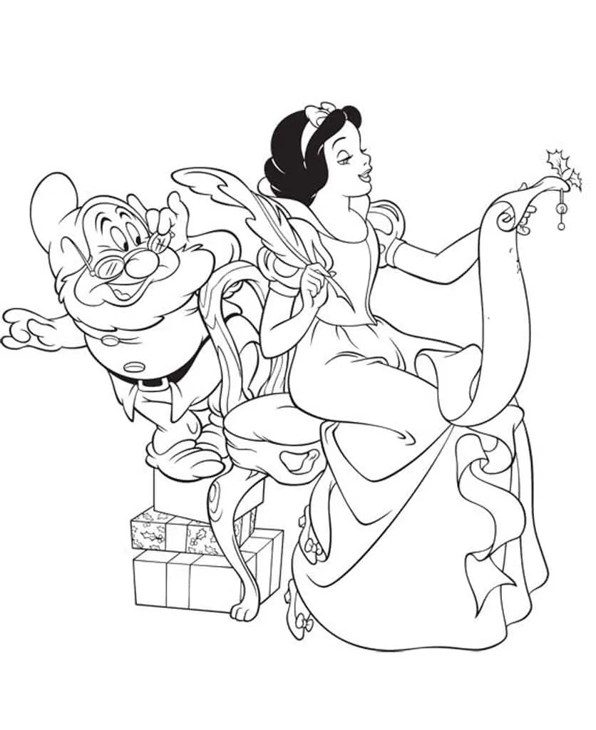 Dibujos para colorear e imprimir Snow White