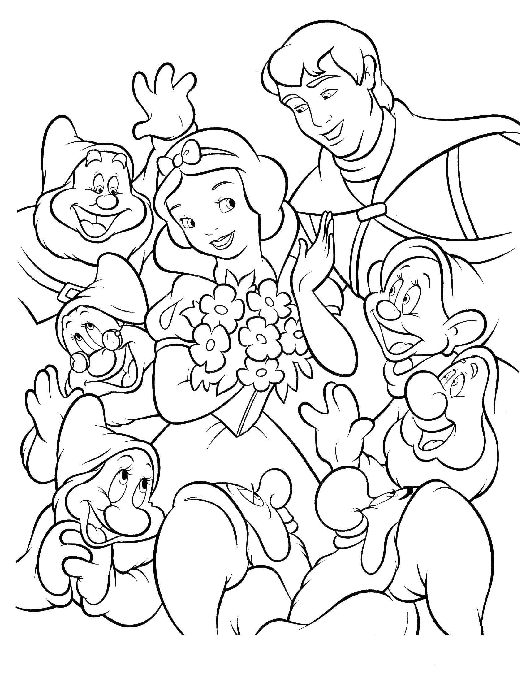 Dibujos para colorear e imprimir Snow White