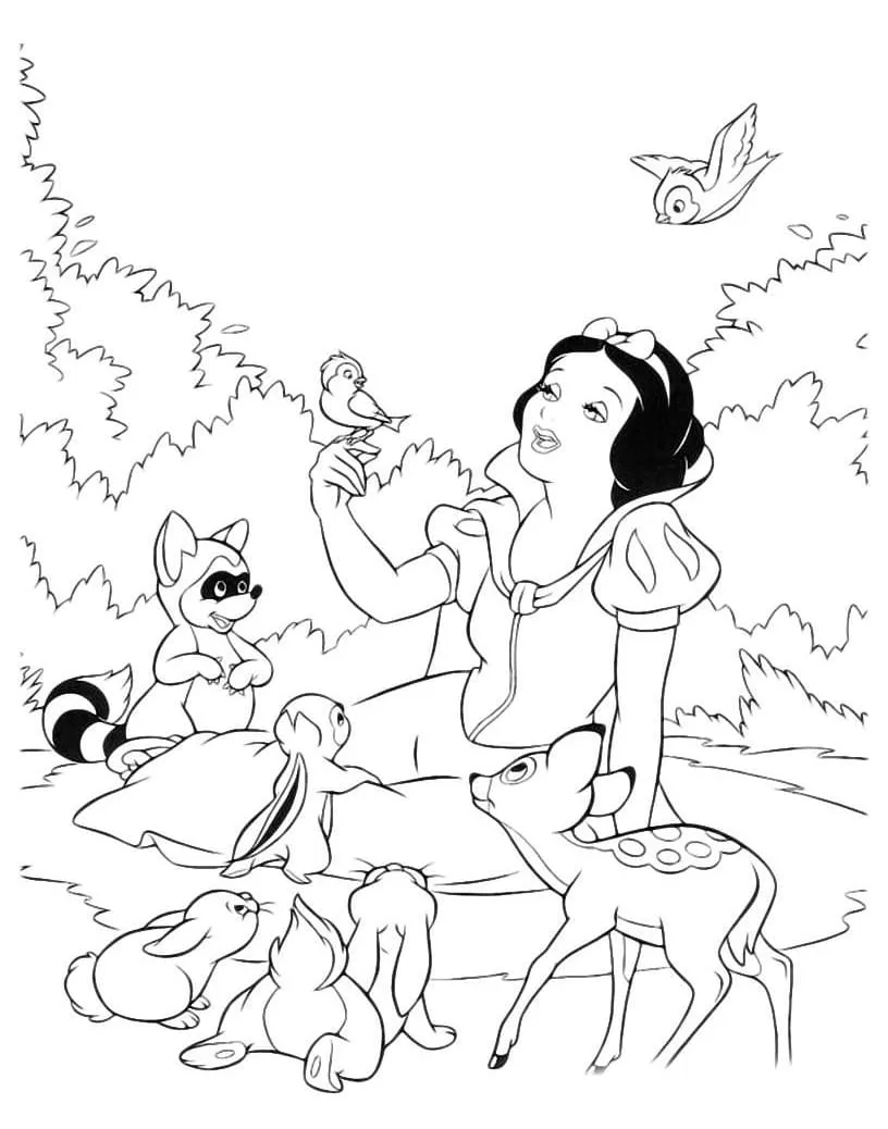 Dibujos para colorear e imprimir Snow White