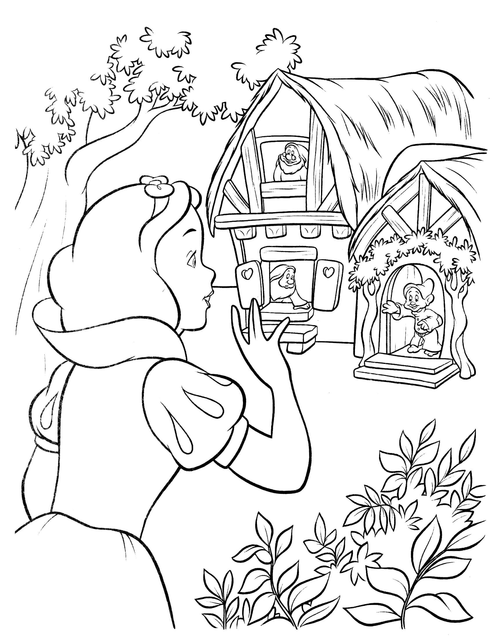 Dibujos para colorear e imprimir Snow White