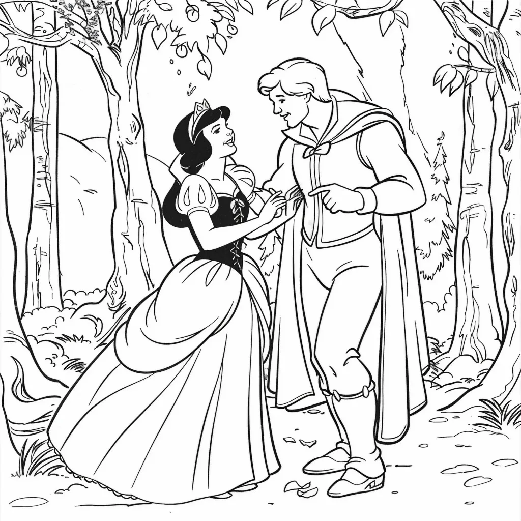 Dibujos para colorear e imprimir Snow White