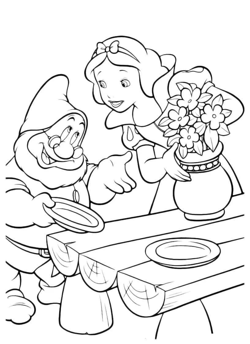 Dibujos para colorear e imprimir Snow White