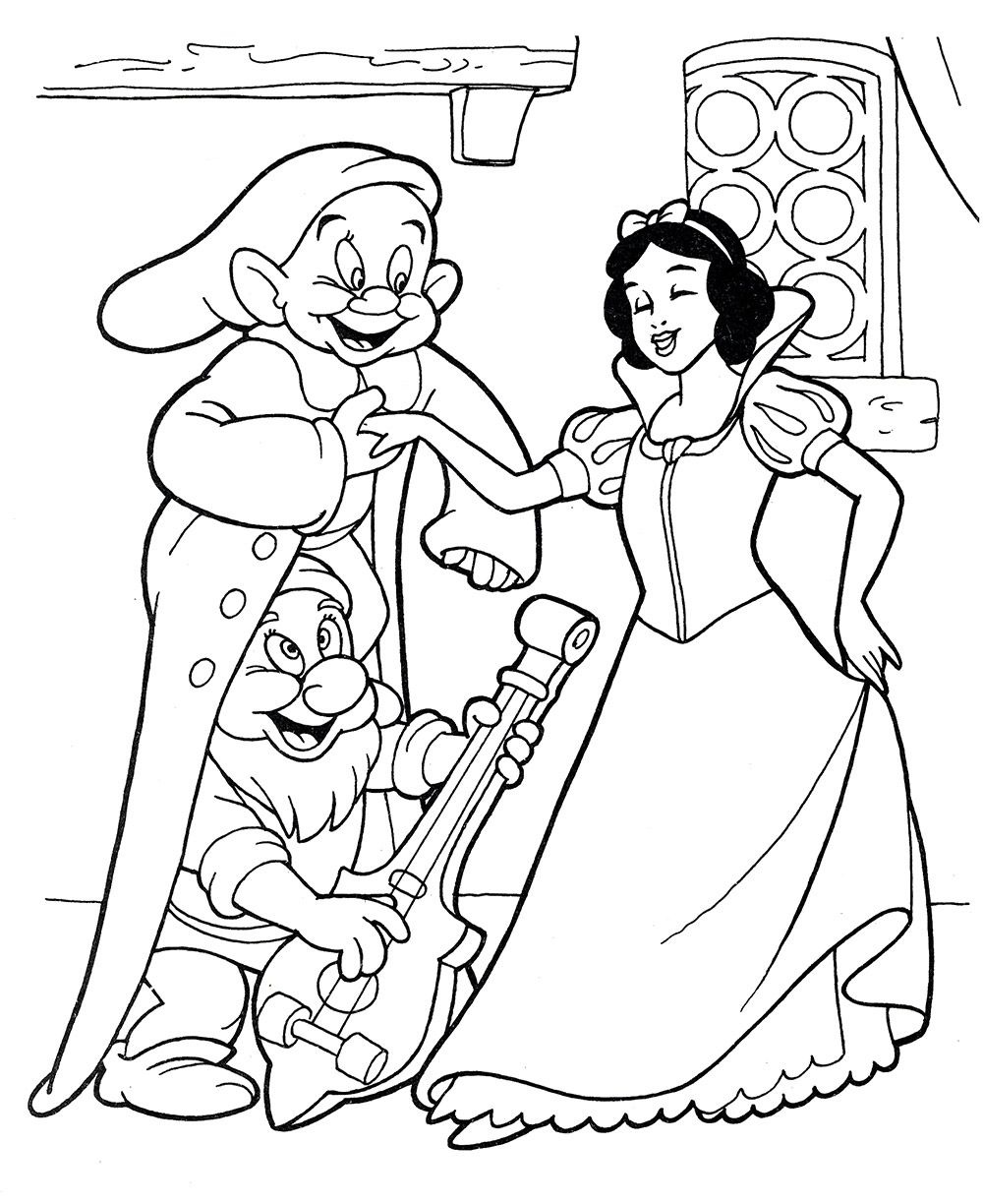 Dibujos para colorear e imprimir Snow White