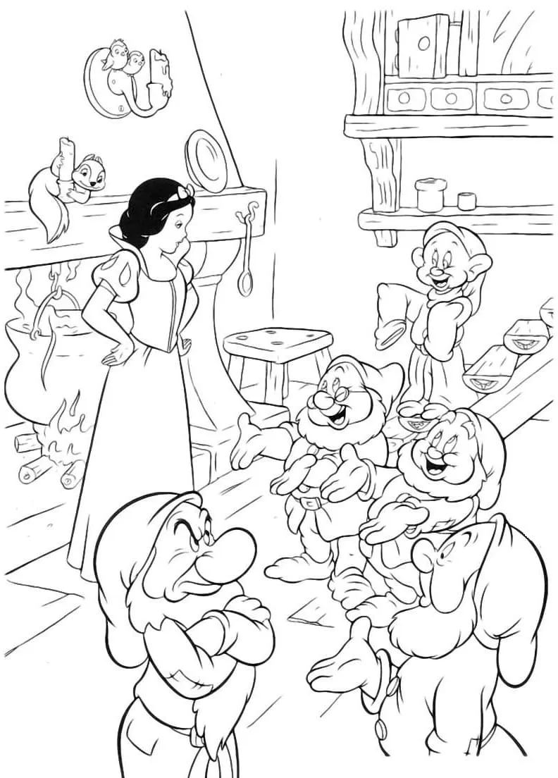 Dibujos para colorear e imprimir Snow White