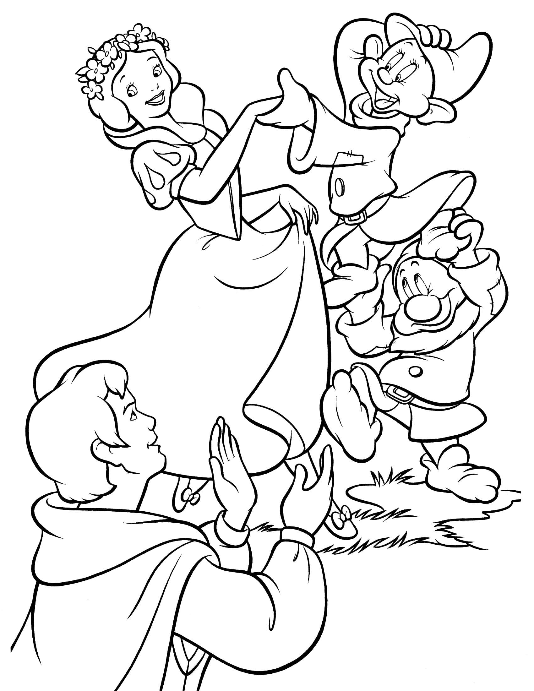 Dibujos para colorear e imprimir Snow White