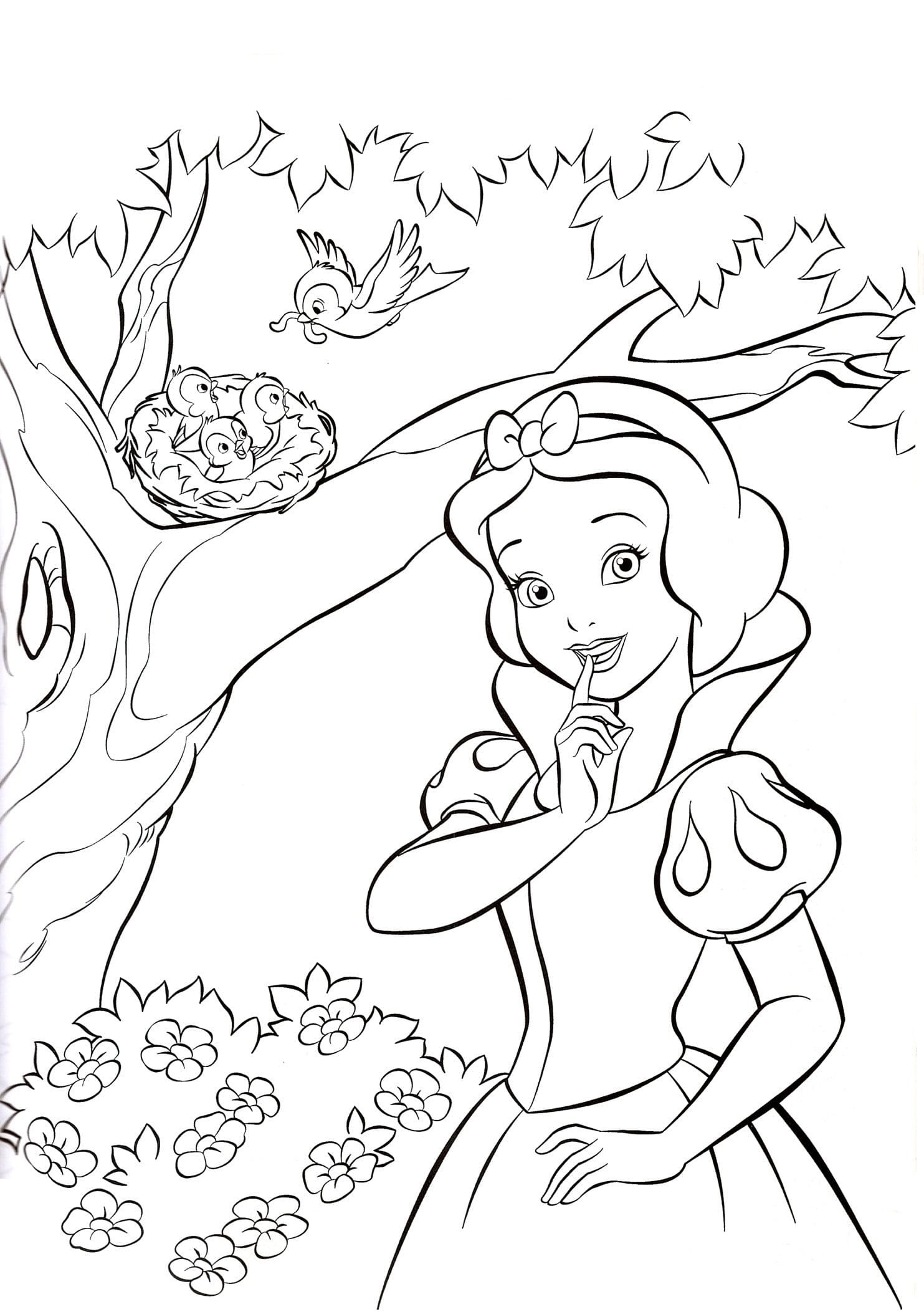 Dibujos para colorear e imprimir Snow White