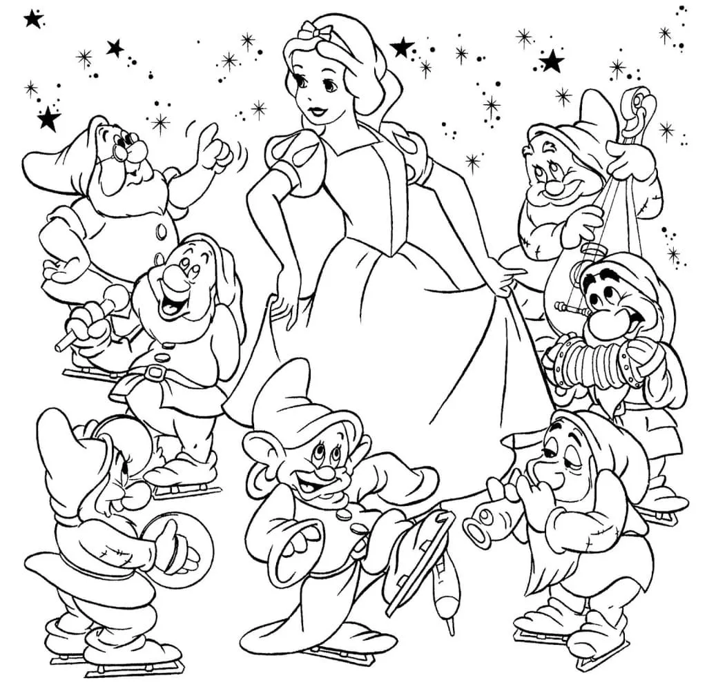 Dibujos para colorear e imprimir Snow White