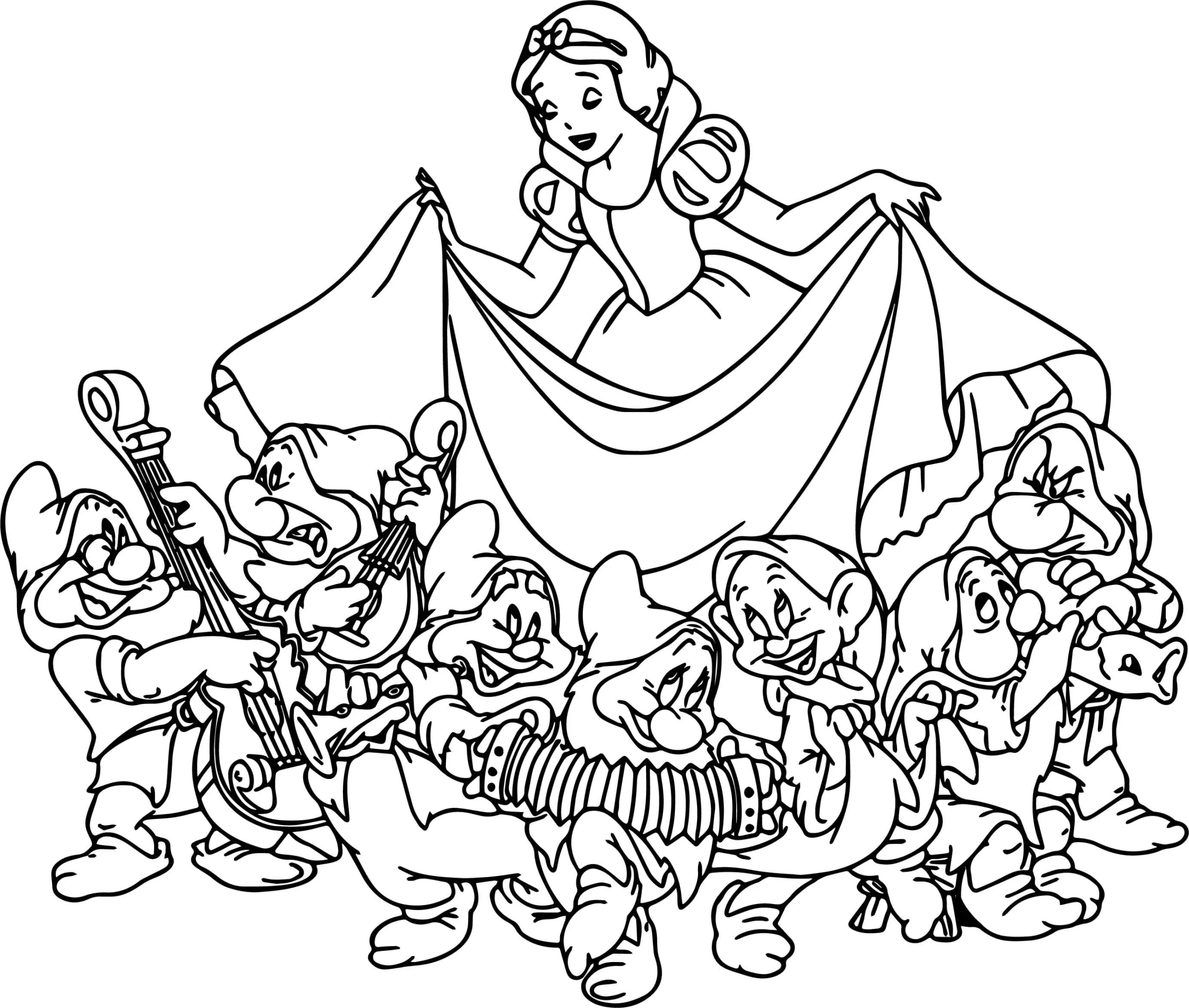 Dibujos para colorear e imprimir Snow White