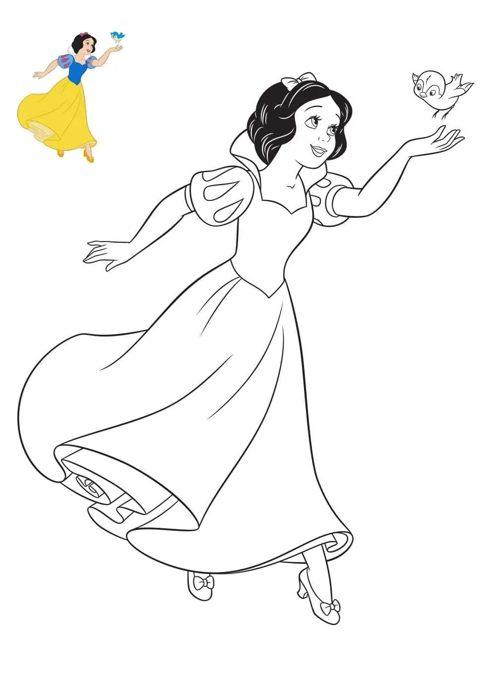 Dibujos para colorear e imprimir Snow White