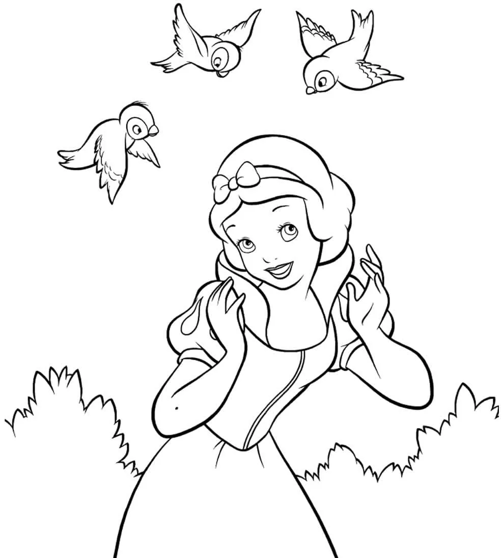 Dibujos para colorear e imprimir Snow White