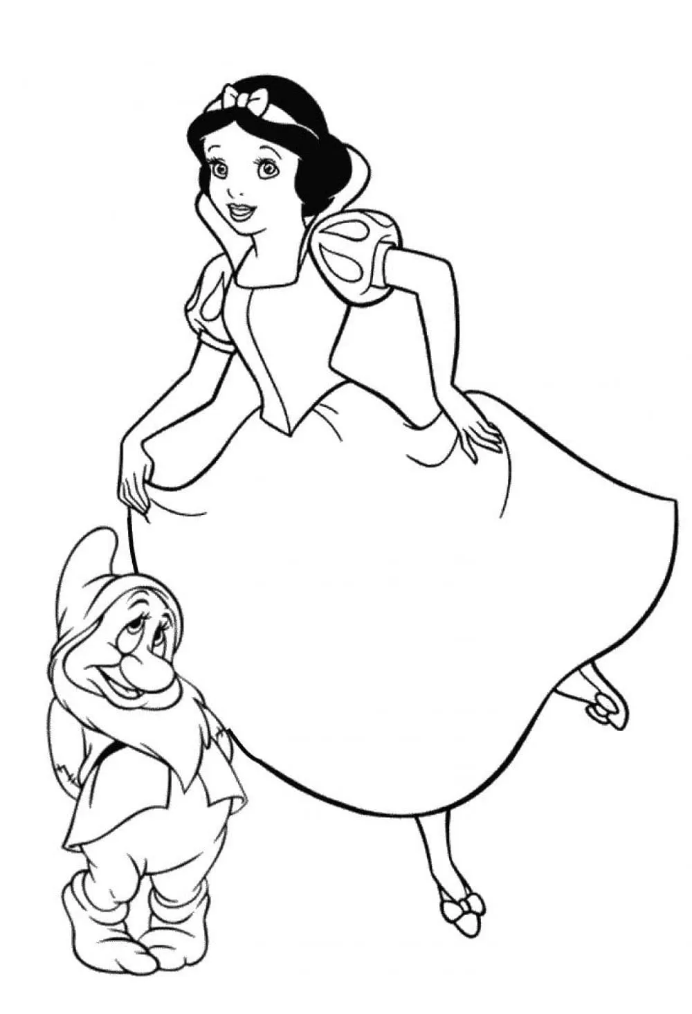 Dibujos para colorear e imprimir Snow White