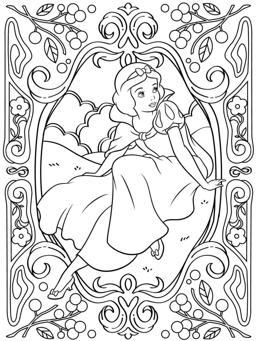 Dibujos para colorear e imprimir Snow White