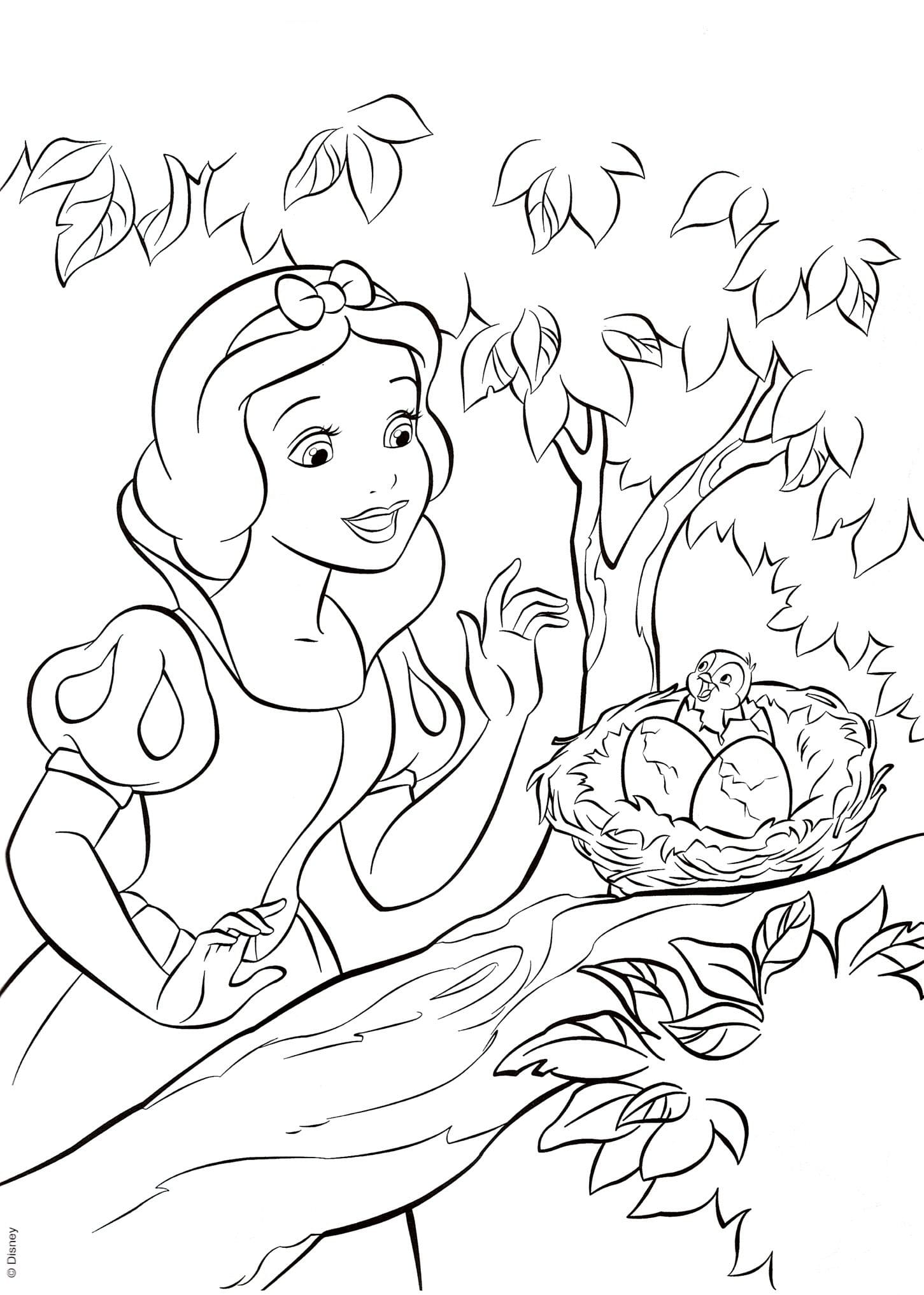 Dibujos para colorear e imprimir Snow White