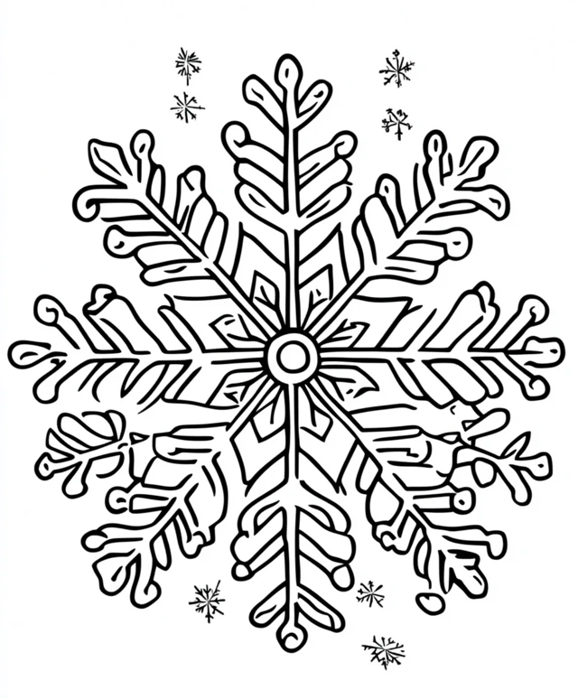 Dibujos para colorear e imprimir Snowflake