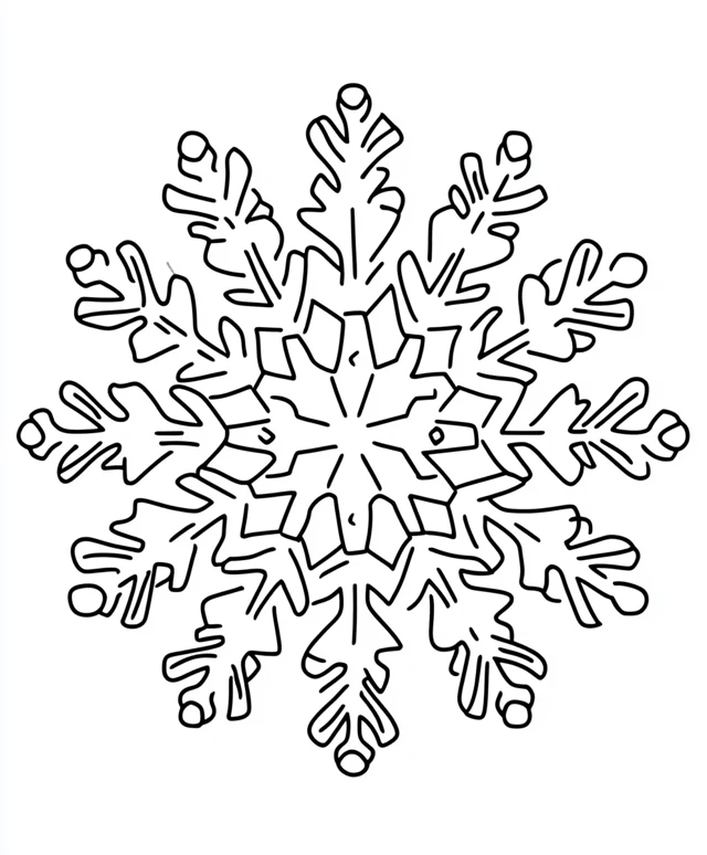 Dibujos para colorear e imprimir Snowflake