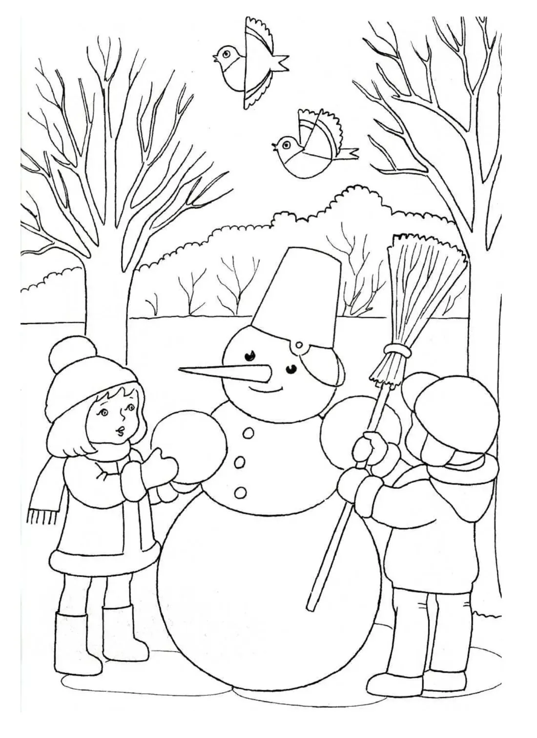 Dibujos para colorear e imprimir Snowman