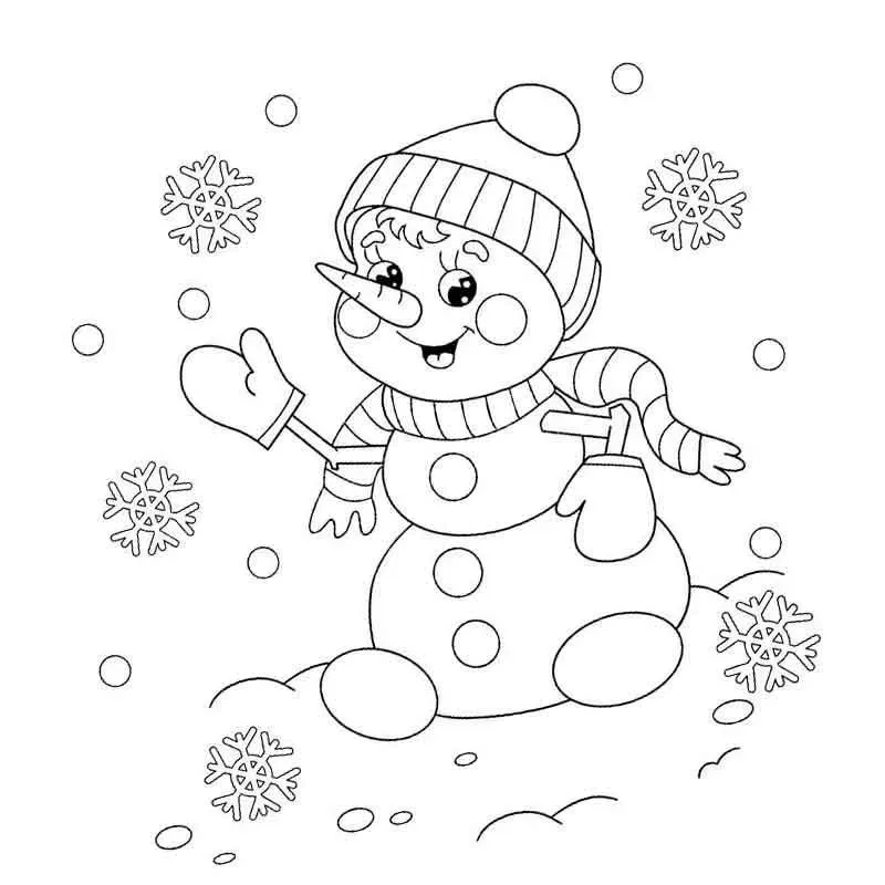 Dibujos para colorear e imprimir Snowman