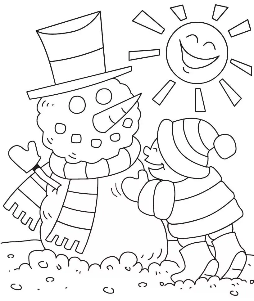 Dibujos para colorear e imprimir Snowman