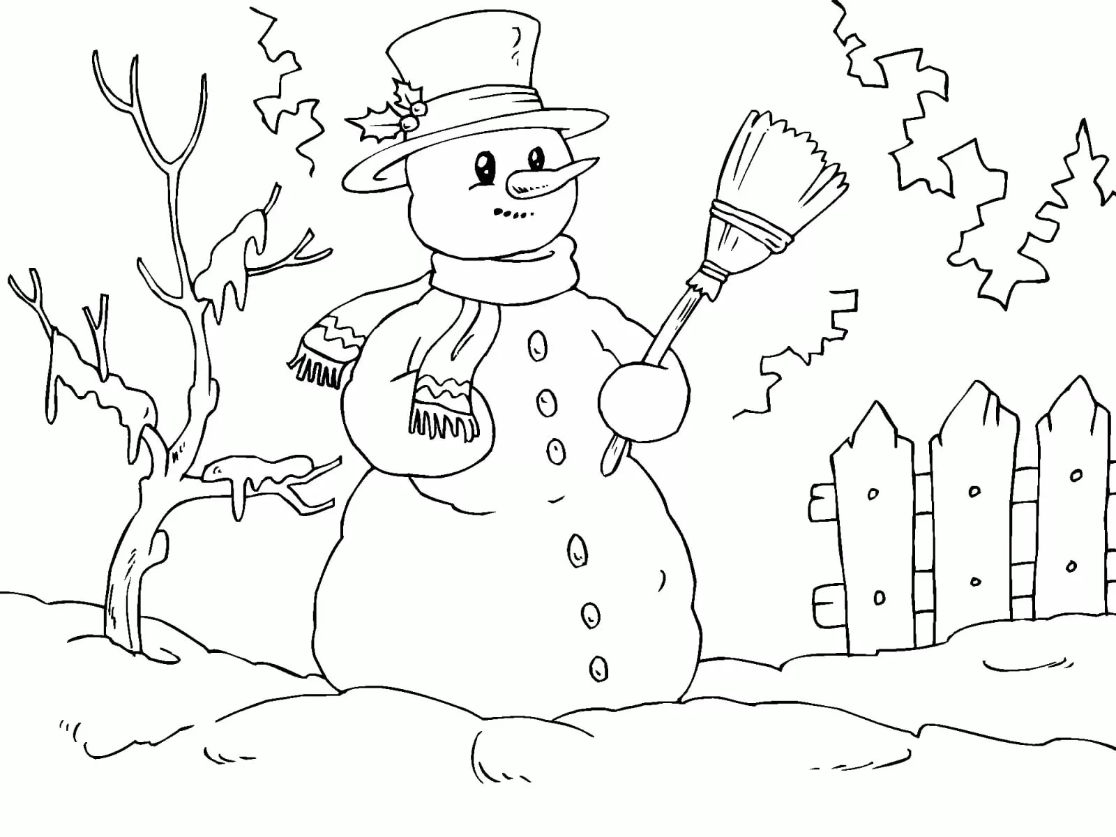 Dibujos para colorear e imprimir Snowman