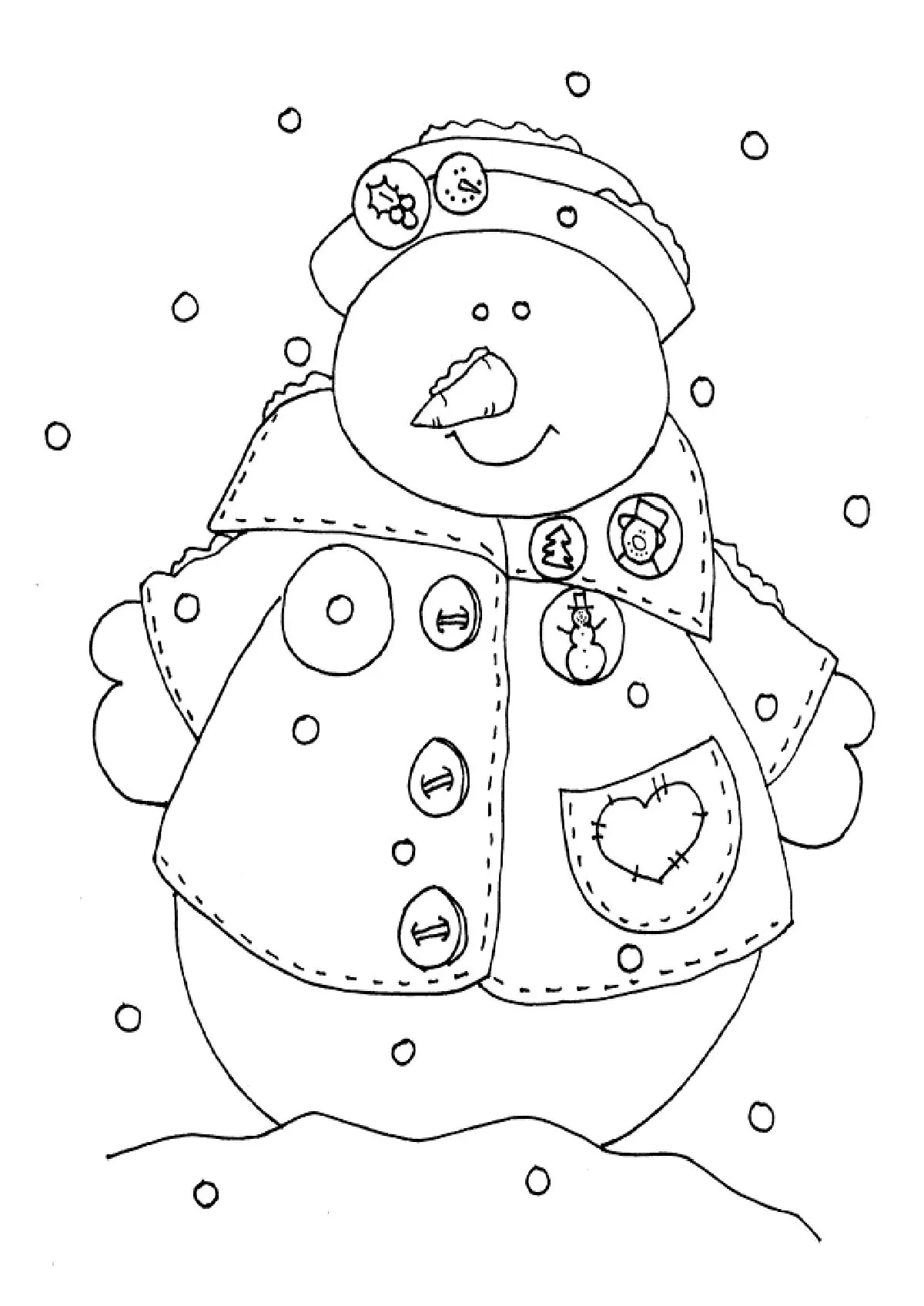 Dibujos para colorear e imprimir Snowman