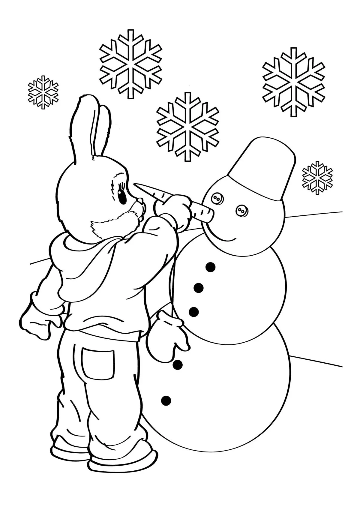 Dibujos para colorear e imprimir Snowman