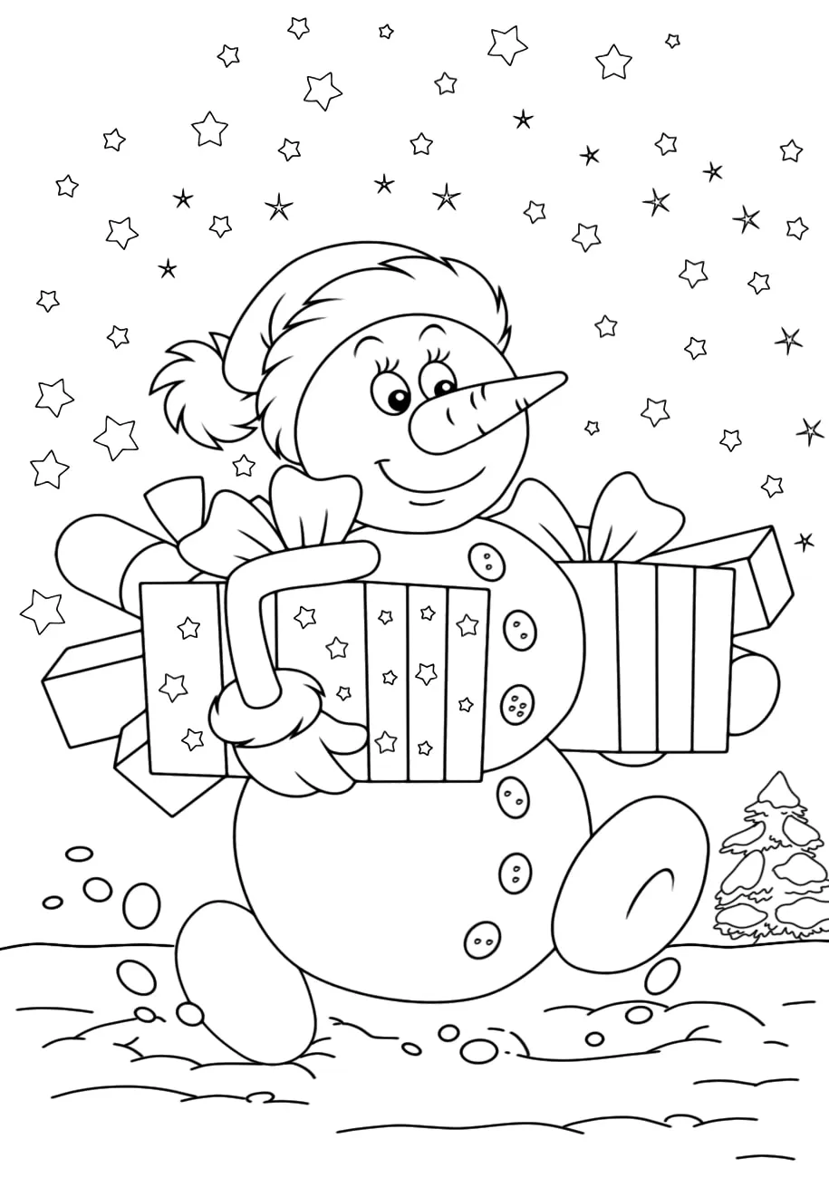 Dibujos para colorear e imprimir Snowman