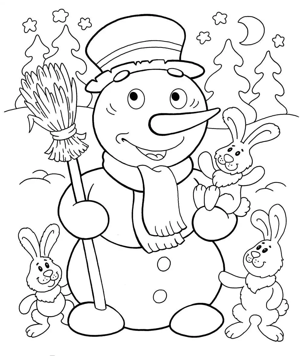 Dibujos para colorear e imprimir Snowman