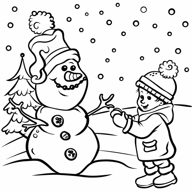 Dibujos para colorear e imprimir Snowman