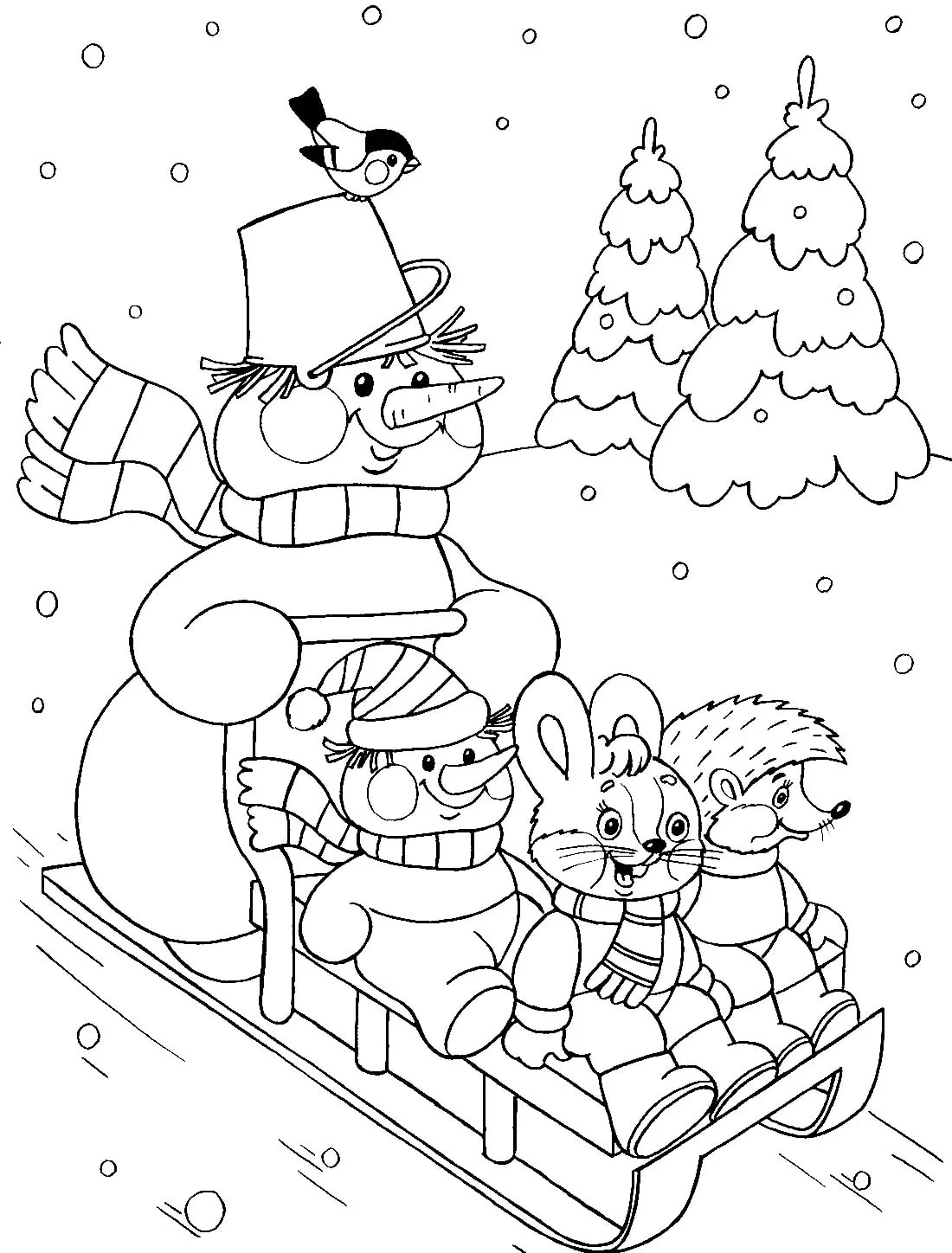 Dibujos para colorear e imprimir Snowman