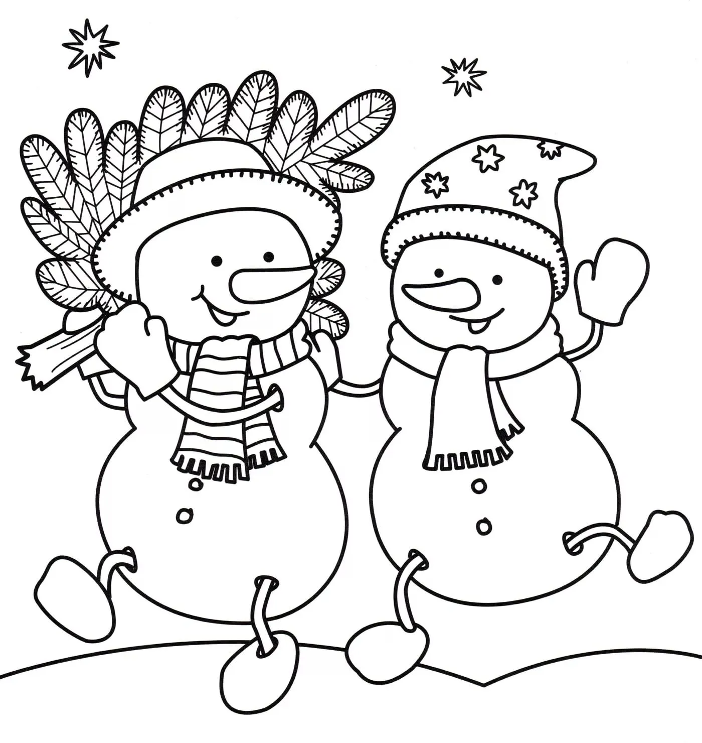 Dibujos para colorear e imprimir Snowman