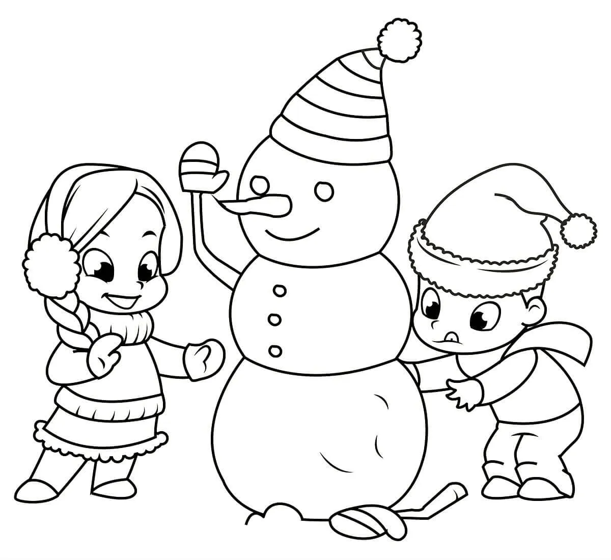 Dibujos para colorear e imprimir Snowman