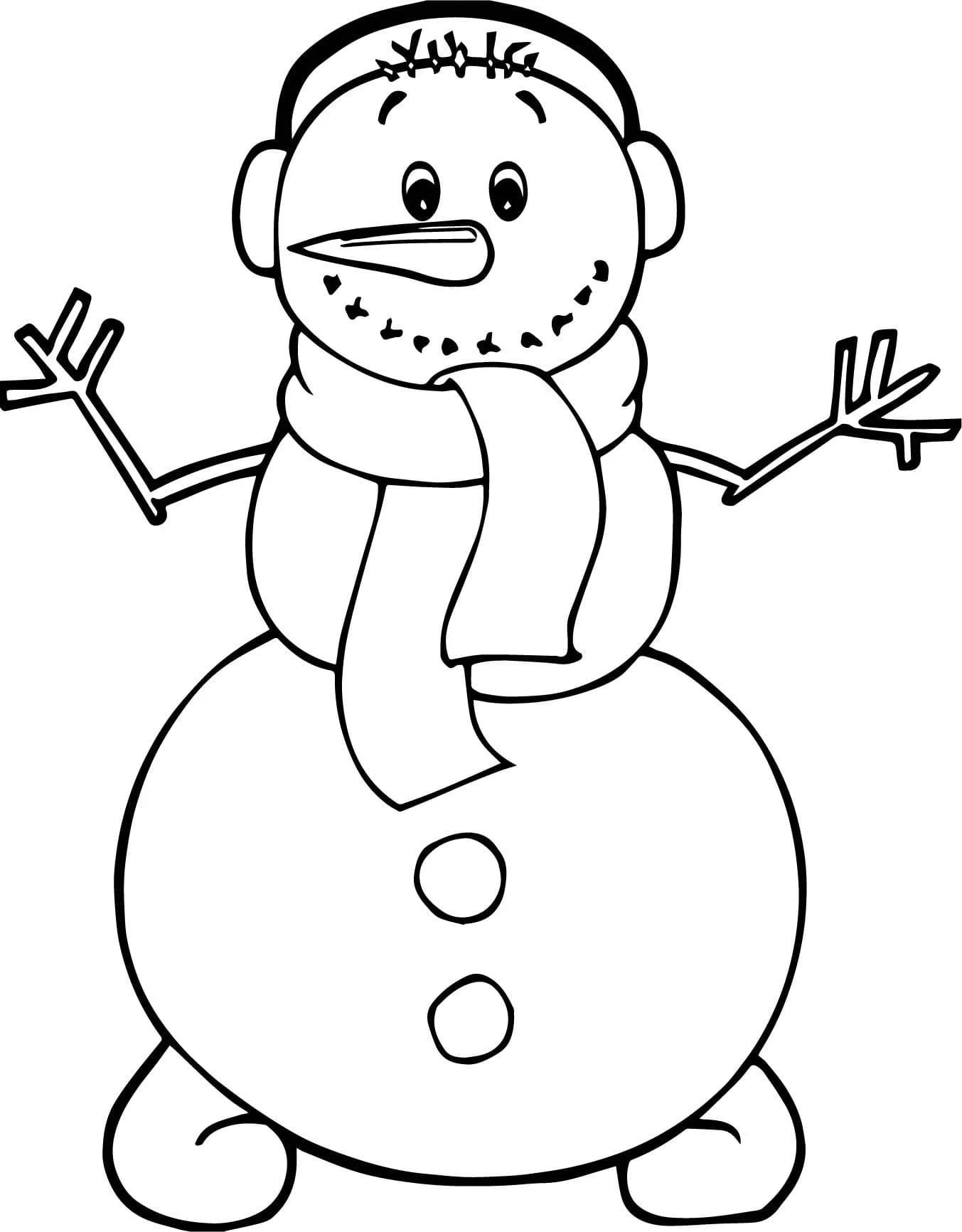 Dibujos para colorear e imprimir Snowman