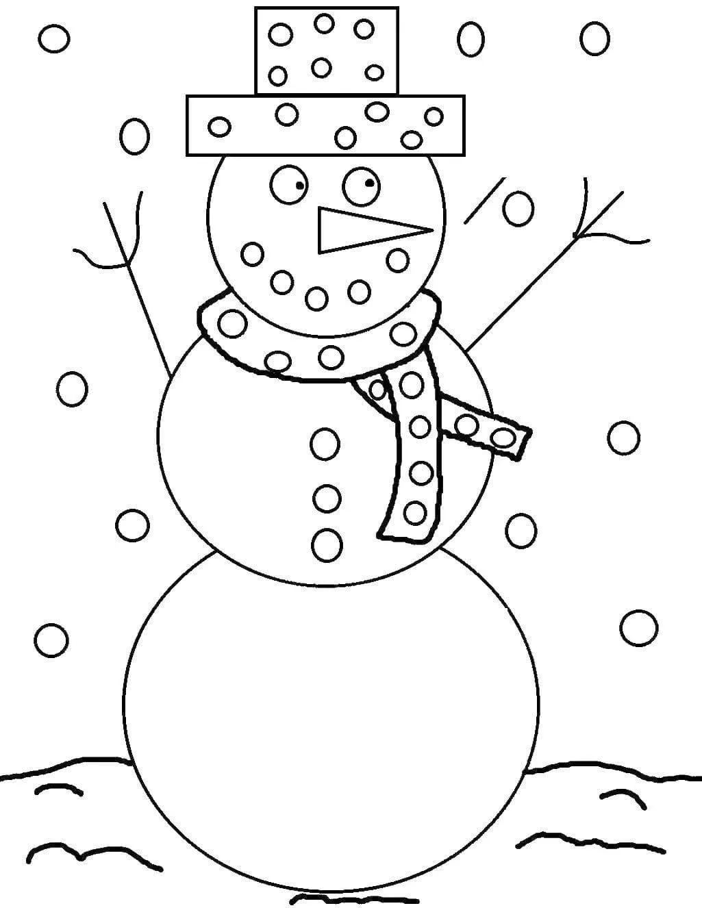 Dibujos para colorear e imprimir Snowman