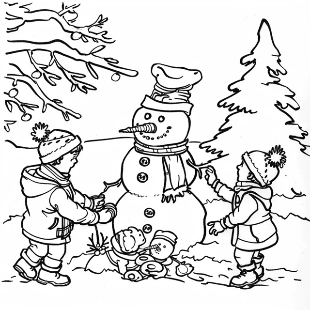 Dibujos para colorear e imprimir Snowman