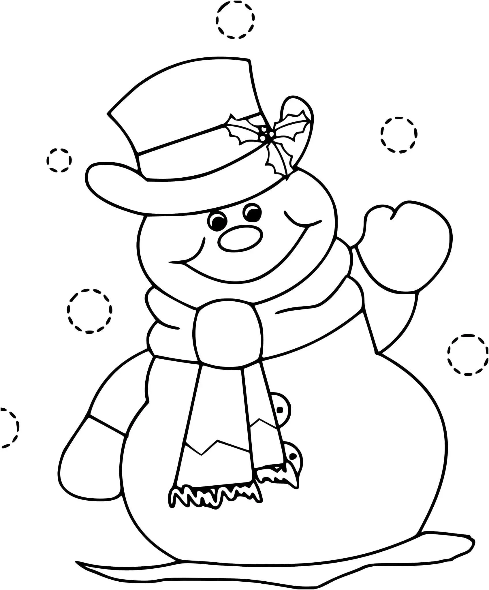 Dibujos para colorear e imprimir Snowman