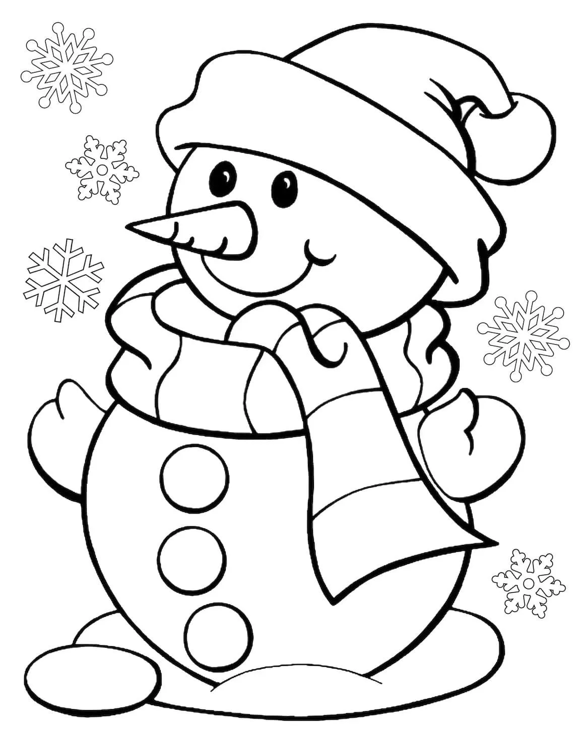 Dibujos para colorear e imprimir Snowman