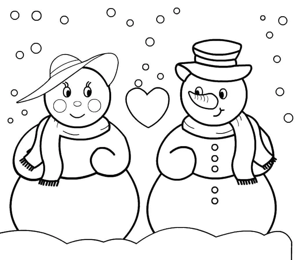 Dibujos para colorear e imprimir Snowman