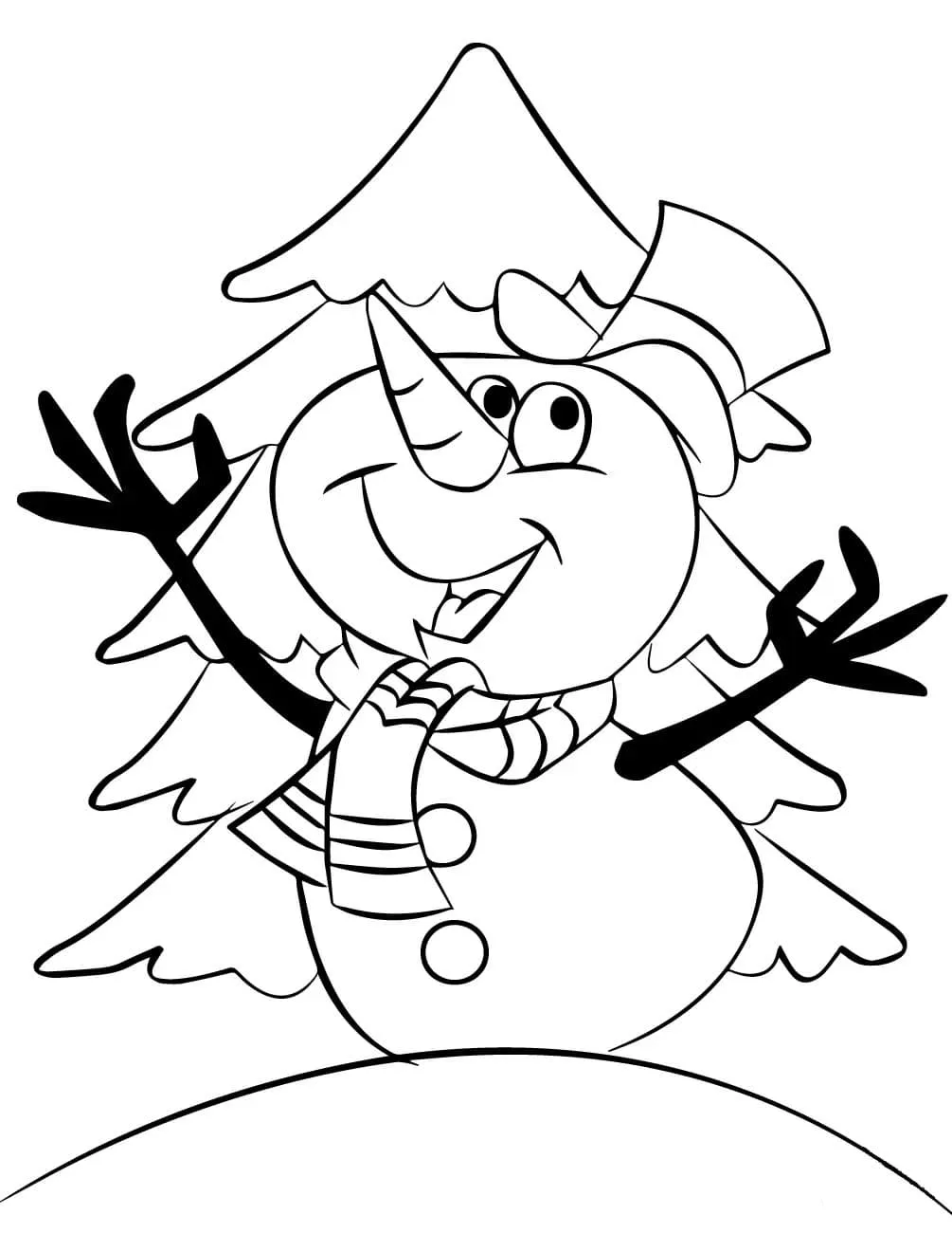 Dibujos para colorear e imprimir Snowman