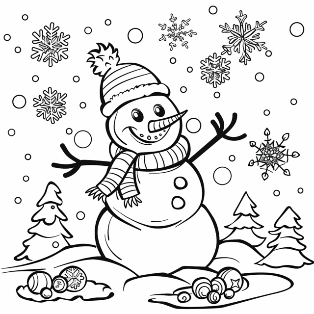 Dibujos para colorear e imprimir Snowman