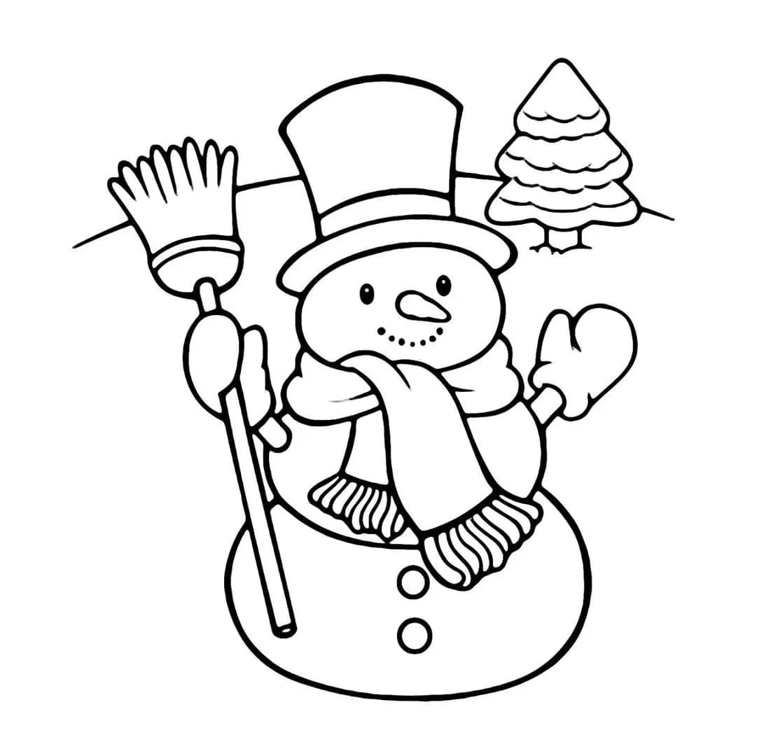 Dibujos para colorear e imprimir Snowman