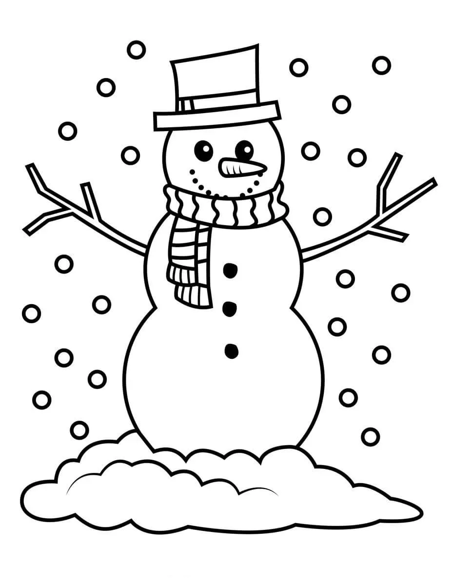 Dibujos para colorear e imprimir Snowman