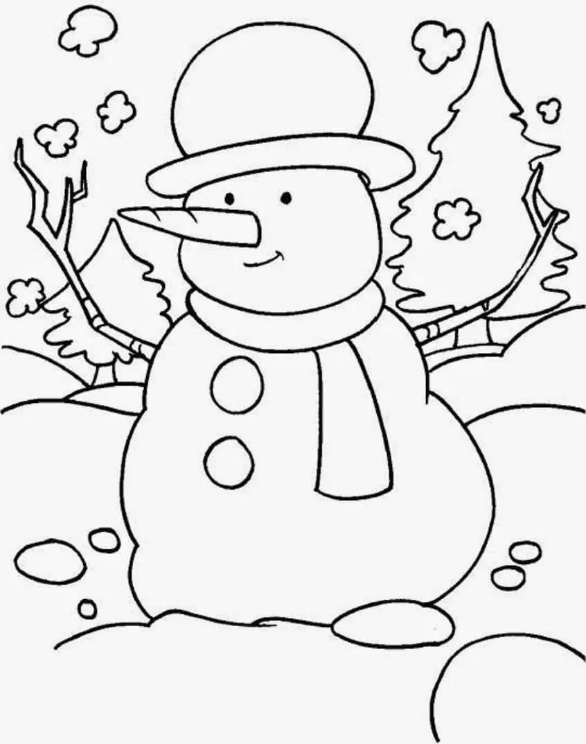 Dibujos para colorear e imprimir Snowman