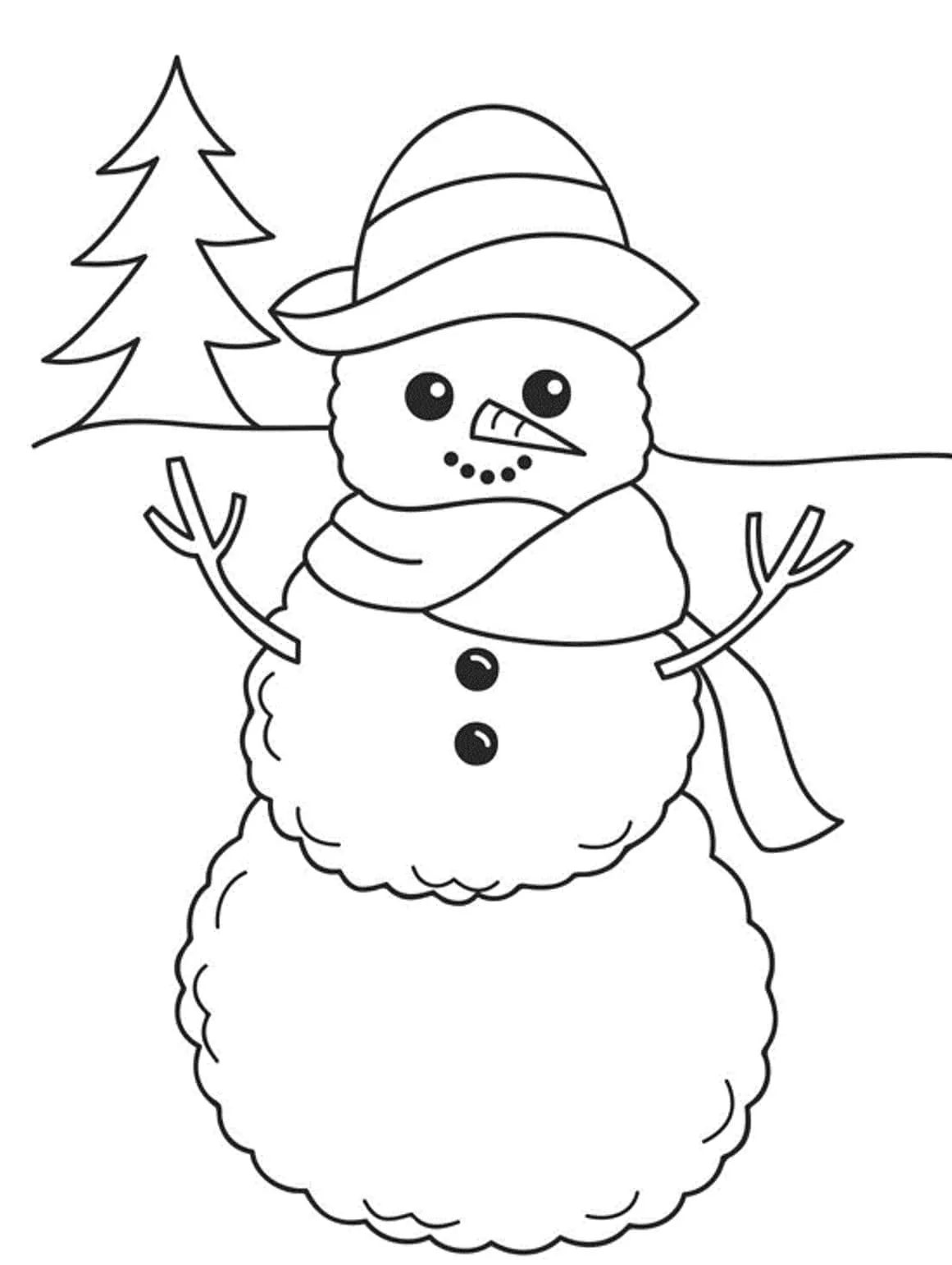 Dibujos para colorear e imprimir Snowman