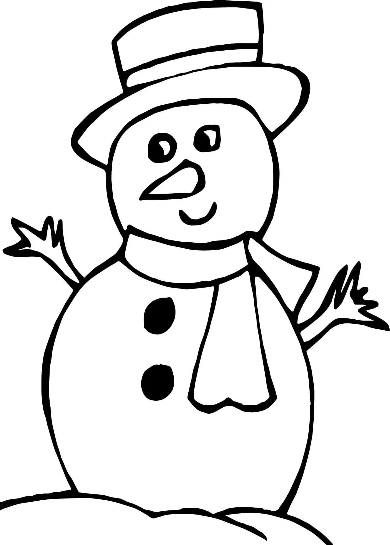 Dibujos para colorear e imprimir Snowman