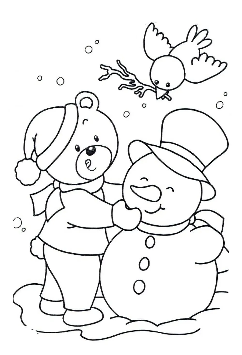 Dibujos para colorear e imprimir Snowman