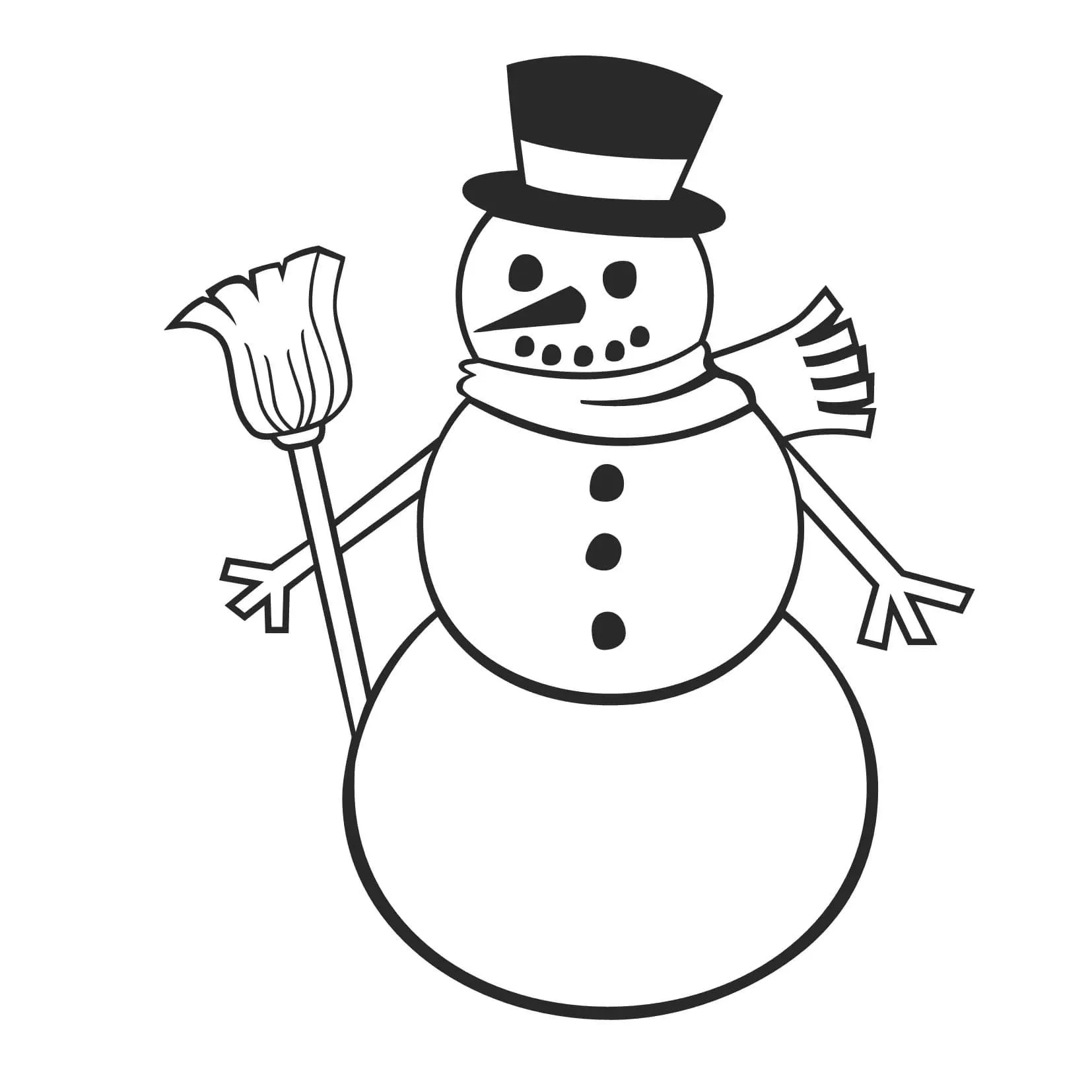 Dibujos para colorear e imprimir Snowman