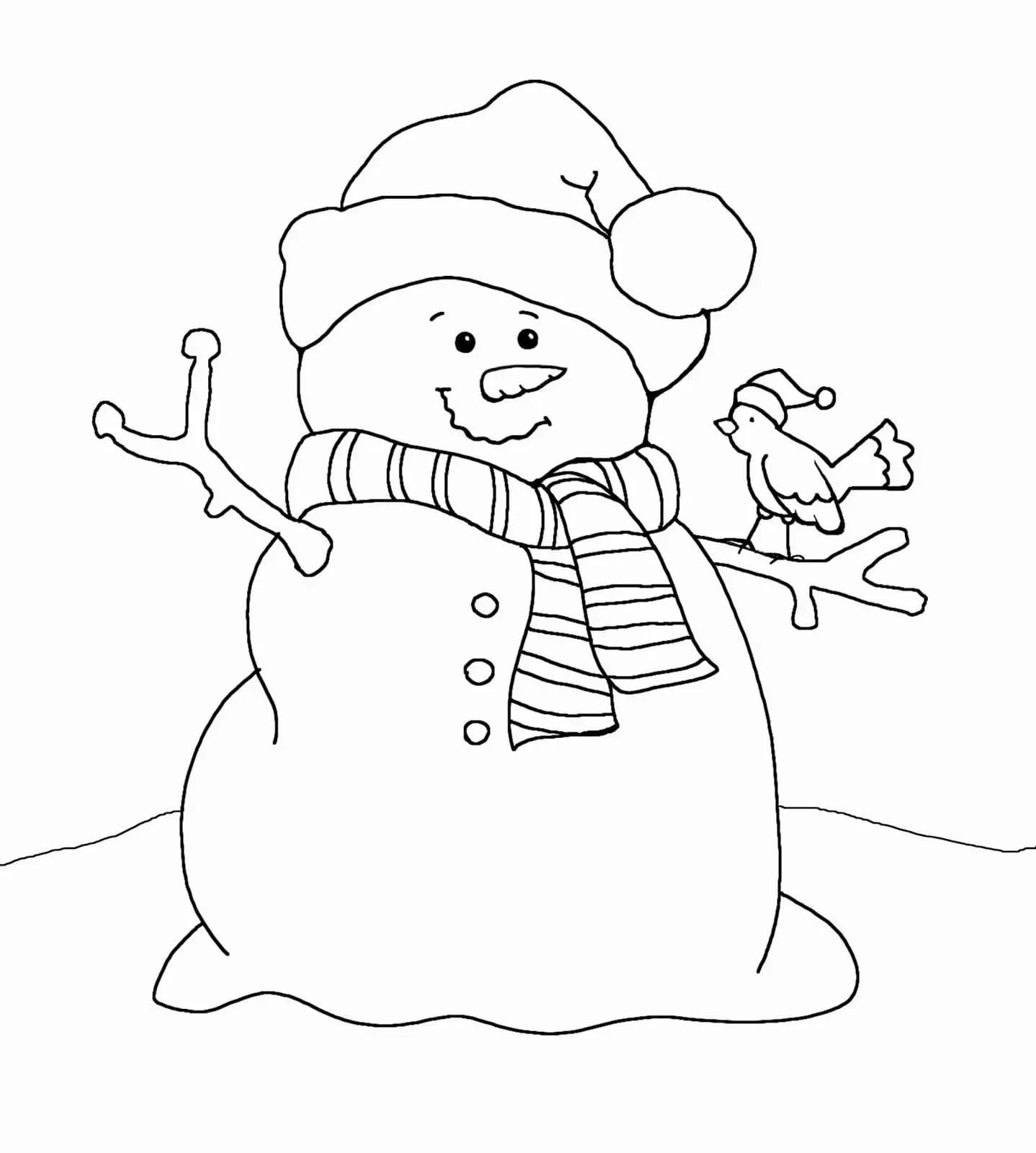 Dibujos para colorear e imprimir Snowman